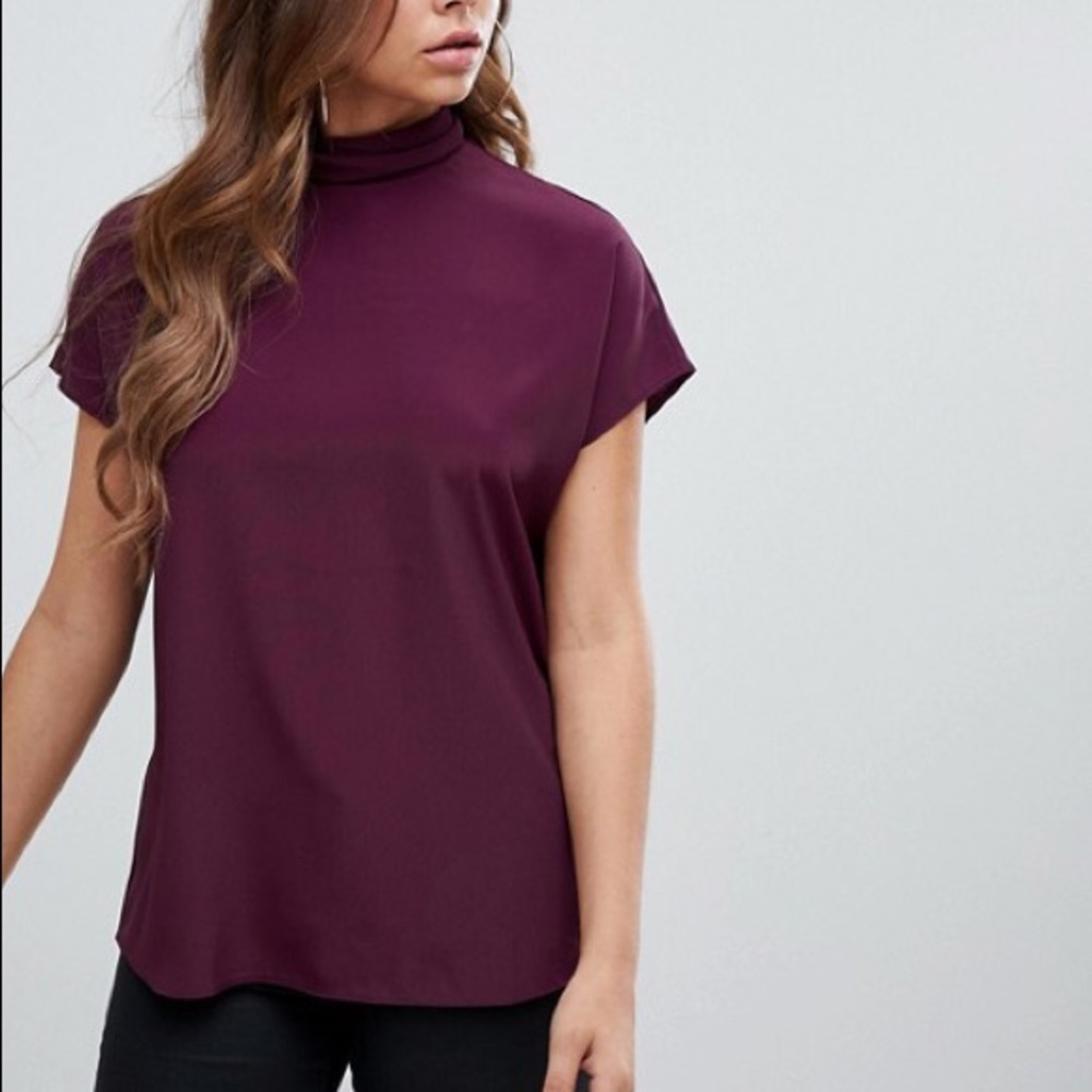 ASOS Short Sleeved High Neck Top